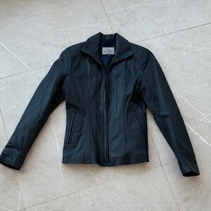 Dark blue LeatherJacket for Women